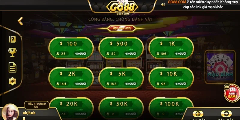 Trai nghiem game bai mau binh sieu thu vi Trai nghiem game bai mau binh sieu thu vi